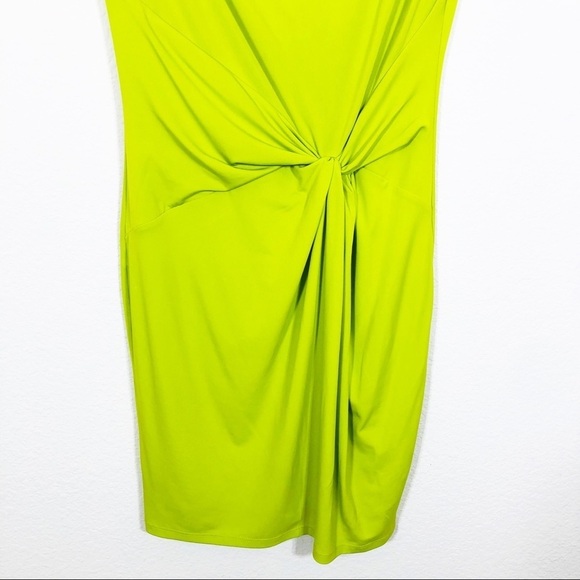 🔥SALE🔥 Michael Kors lime green drapey dress NWOT - Picture 2 of 6